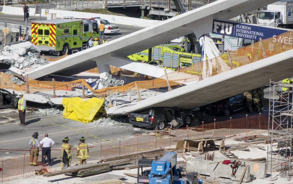 Desplome puente miami