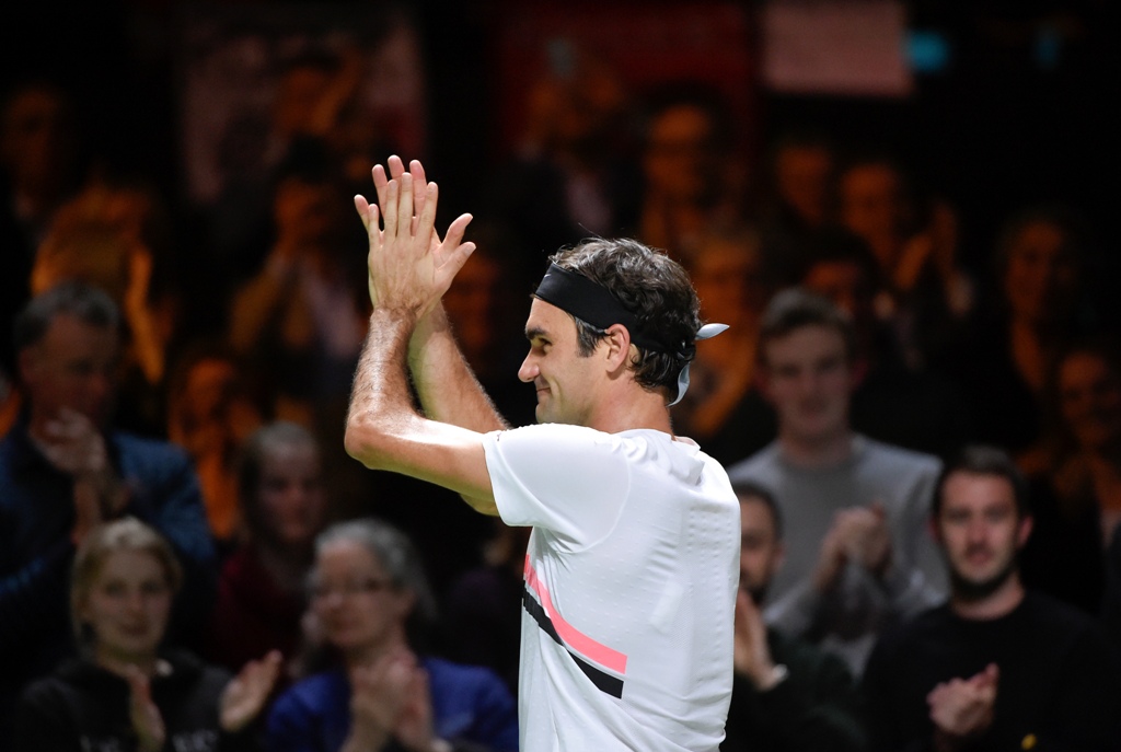 Roger Federer jugará ante Grigor Dimitrov la final del Torneo de Róterdam. Foto AFP | John Thys