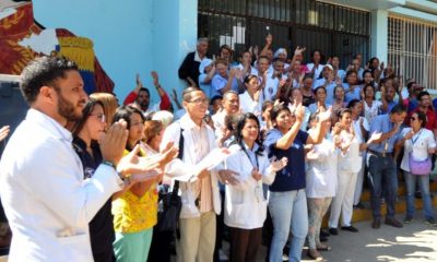 protesta de enfermeros en la Chet