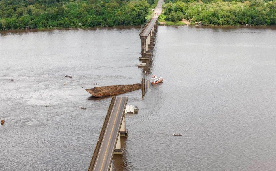 Colapsa tramo de puente en Brasil. Foto: Agencias