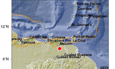 Sismo de magnitud 5.1 ocurrido al oriente de Venezuela