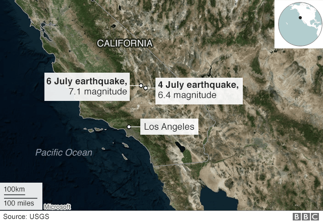 Segundo sismo de gran magnitud en California en menos de 2 días