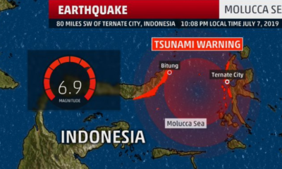 Terremoto de magnitud 6.9 dispara Alerta de Tsunami en Indonesia