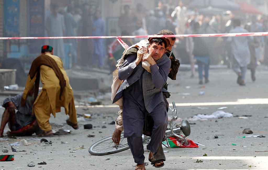 24 muertos por atentado bomba en mitin electoral de Afganistán