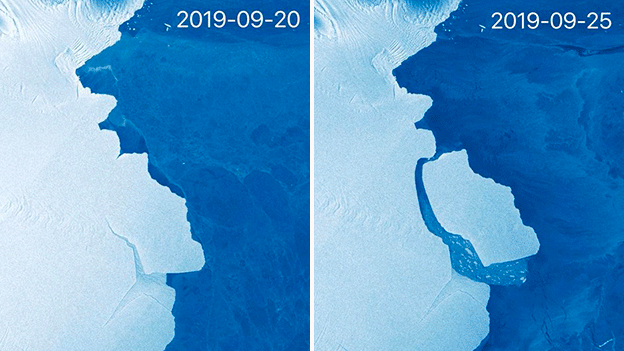Iceberg de 315 billones de toneladas se desprendió de la Antártida