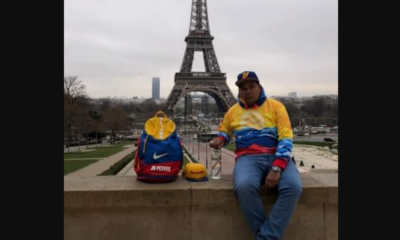 El "JR Petare" hace estallar las redes con su botella de anís en París