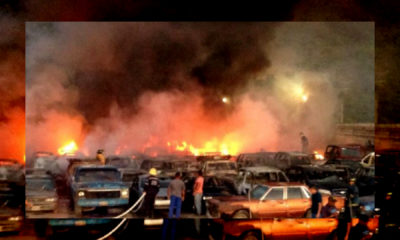 Incendio en estacionamiento judicial de San Diego - acn