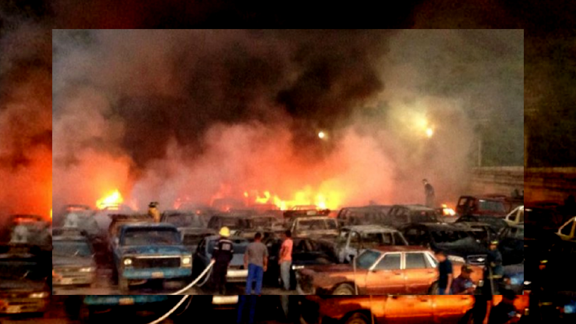 Incendio en estacionamiento judicial de San Diego - acn