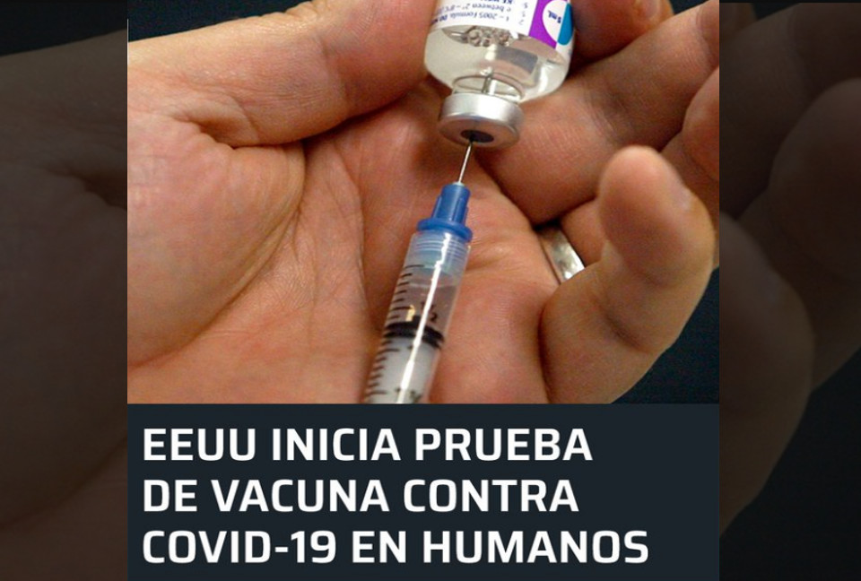 Inician pruebas en humanos de vacuna contra el coronavirus