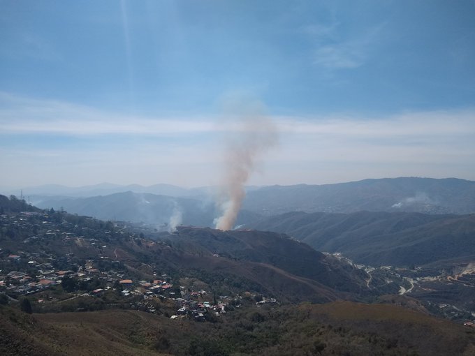 incendios forestales en Caracas y Miranda