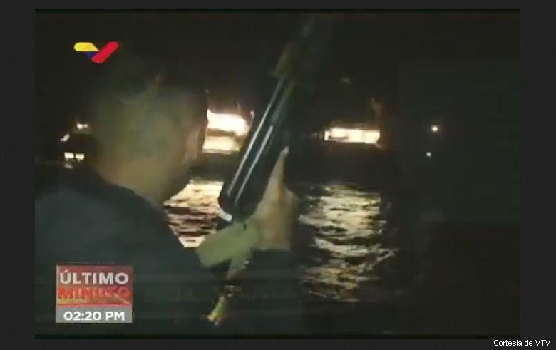 VTV publicó video del choque entre el crucero y el guardacostas