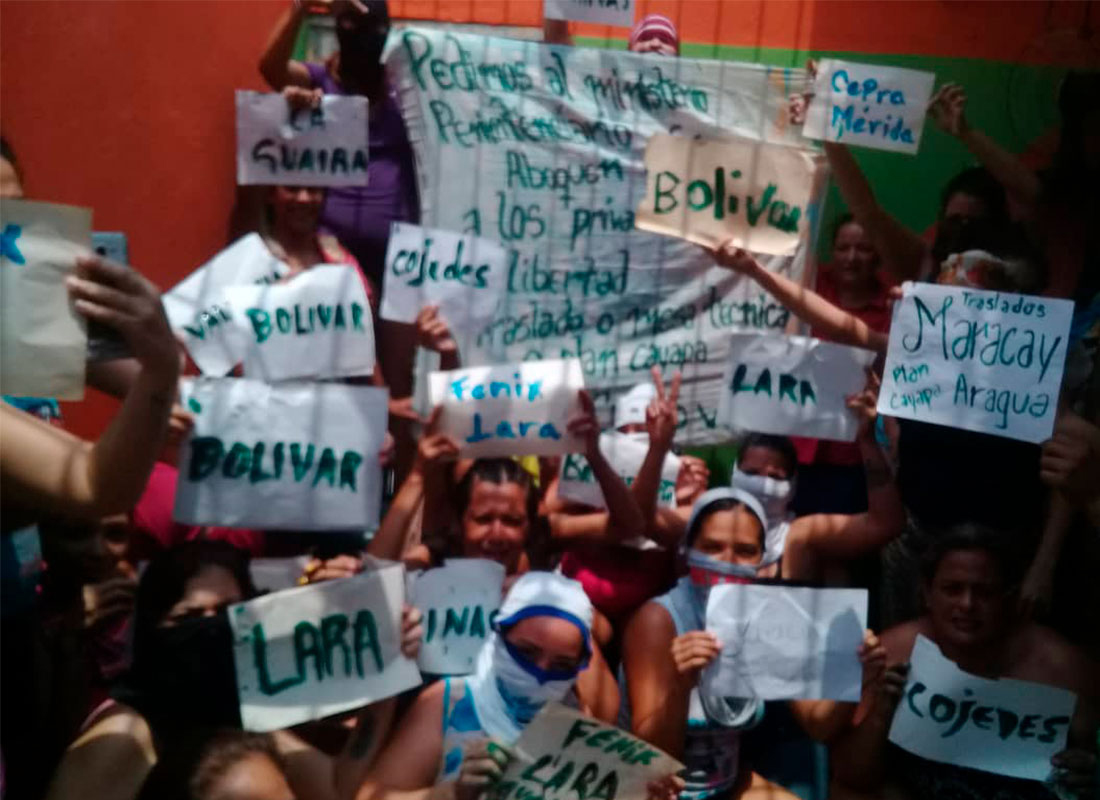 reclusas en el Zulia protestaron acn