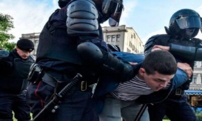 Detenidas personas protesta contra Putin