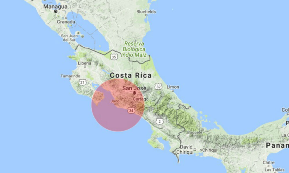 fuerte Sismo en Costa Rica