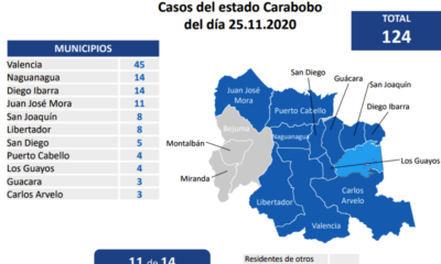 Carabobo comandó casos diarios - noticiasACN