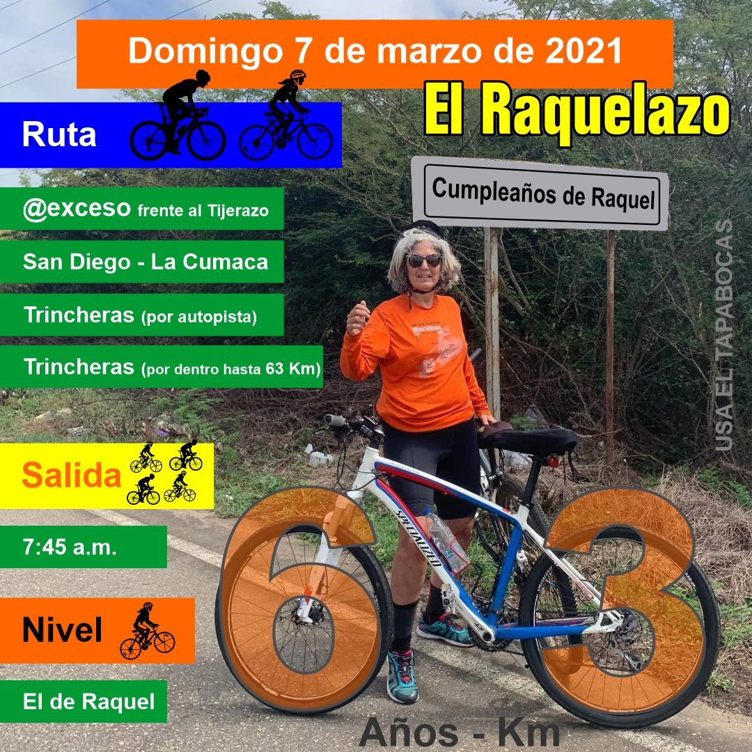 Ciclista invita a ‘’El Raquelazo”