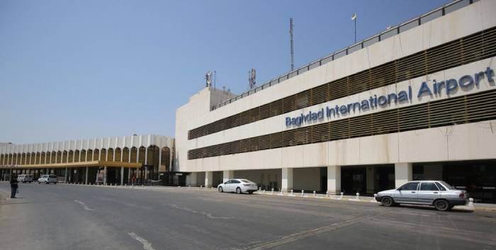 misiles en el aeropuerto de Bagdad