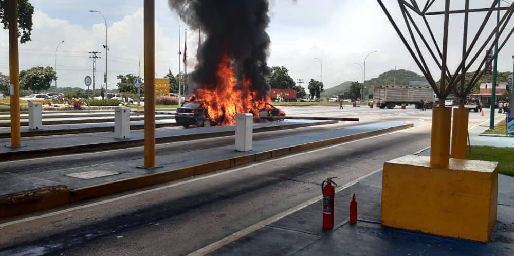 vehículos incendiaron peaje guacara- acn