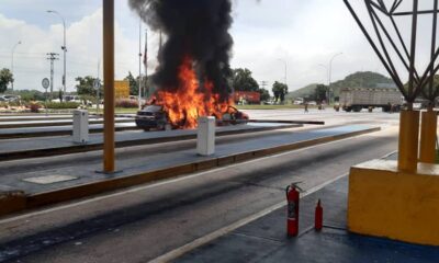 vehículos incendiaron peaje guacara- acn