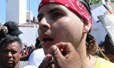 Migrantes venezolanos se cosen la boca - noticiacn