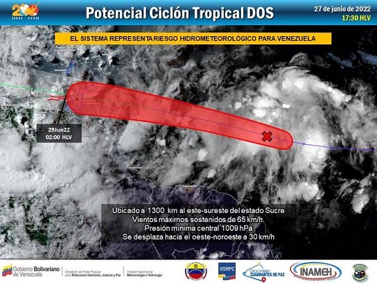 Potencial Ciclón Tropical Dos Sucre