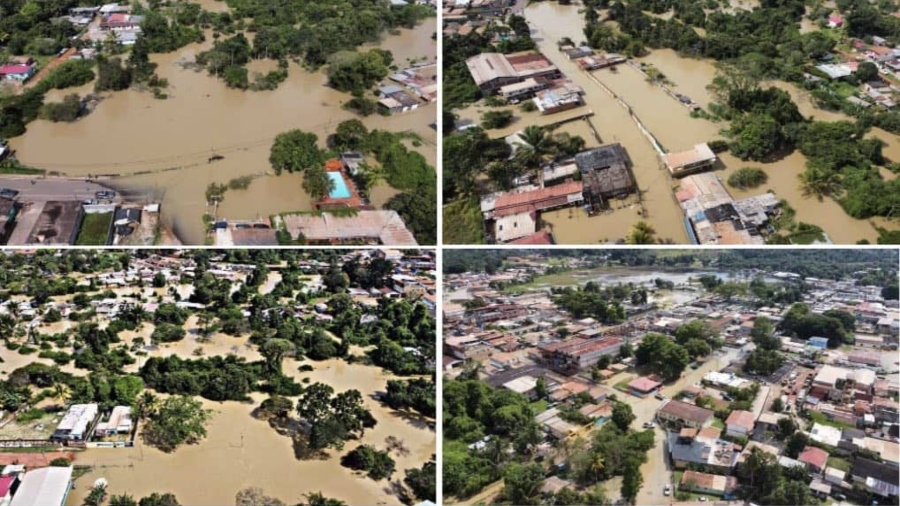 inundación en Santa Elena de Uairén