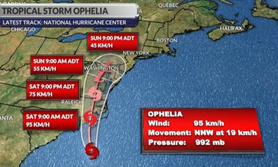 tormenta tropical Ophelia llega a Carolina del Norte -acn