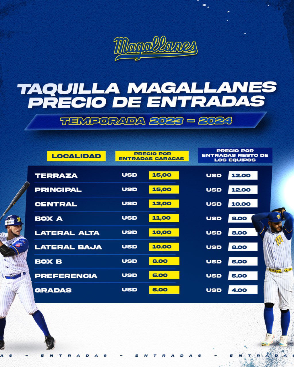 Precios de entradas de Navegantes del Magallanes - noticiacn