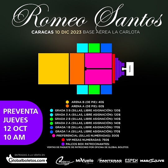 entradas Romeo Santos