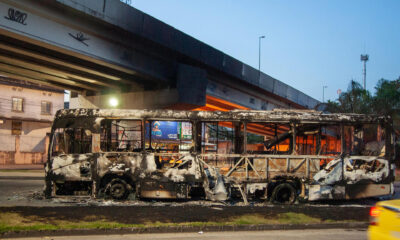 Incendiaron 35 autobuses en Brasil