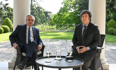 reunión Javier Milei y Alberto Fernández-acn