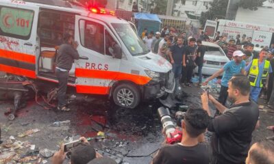 Ataque israelí contra un convoy de ambulancias frente al hospital de Al Shifa, - acn