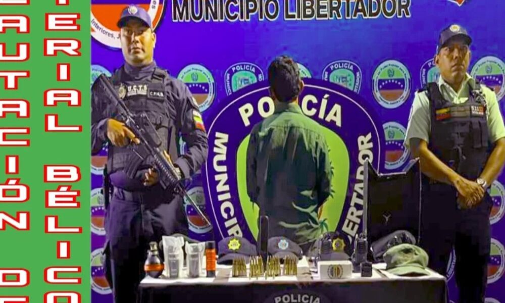 detenido material bélico municipio Libertador-acn