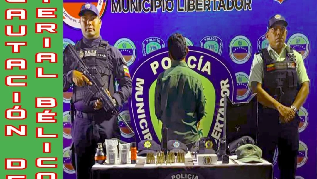 detenido material bélico municipio Libertador-acn