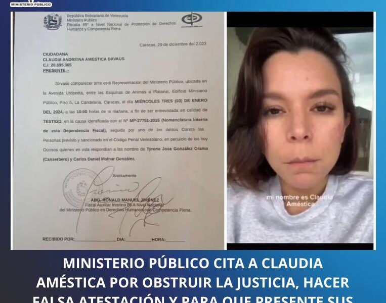 MP cita a la hija de Guillermo Améstica