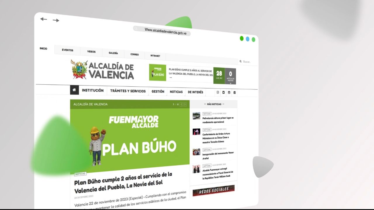 Alcaldía de Valencia estrenó pagina web - acn