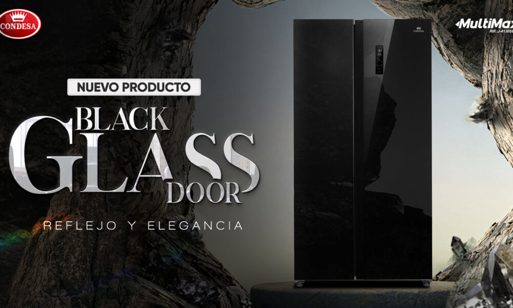 Refrigerador Condesa Black Glass Door
