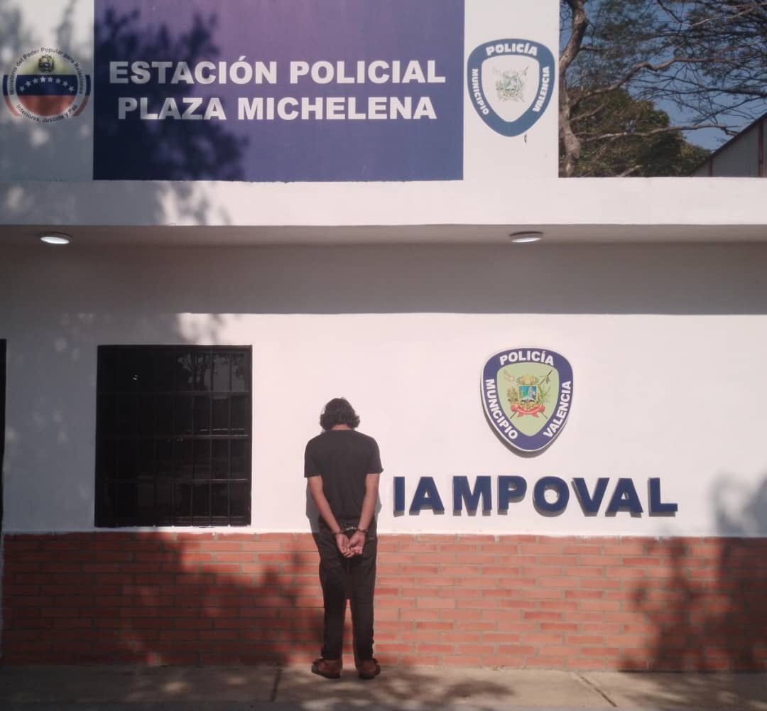 Policía de Valencia capturó a hombre por robo y hurto-acn