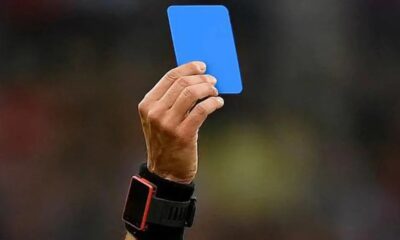 Una tarjeta azul suma el fútbol profesional.acn