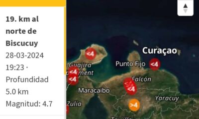 Temblor de 4.7 se registró a 19 Kilómetros al norte de Biscucuy, estado Lara-Agencia Carabobeña de Noticias – ACN – Sucesos