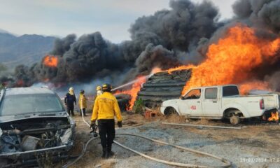 Fuerte incendio se registró en patio de talleres del sistema ferroviario-Agencia Carabobeña de Noticias – ACN – Sucesos