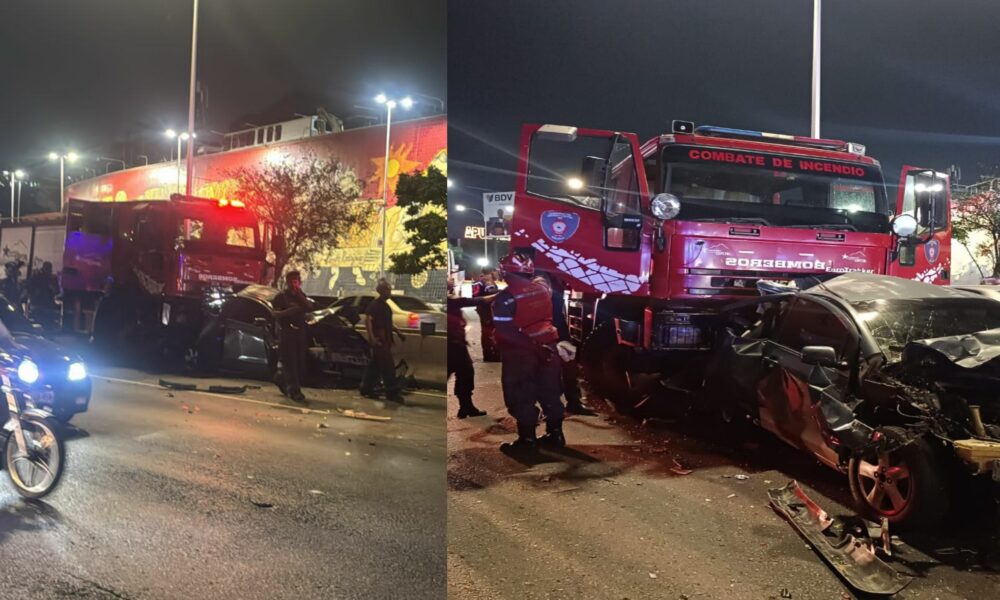 Camión de bomberos chocó varios vehículos - Agencia Carabobeña de Noticia - Agencia ACN - Noticias sucesos