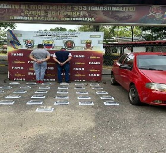 Detenidas dos personas con casi 34 kilos de cocaína - Agencia Carabobeña de Noticias