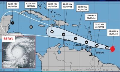 huracán Beryl pasará a más de 300 kl por costas venezolanas - Agencia Carabobeña de Noticias - Agencia ACN- Noticias Carabobo