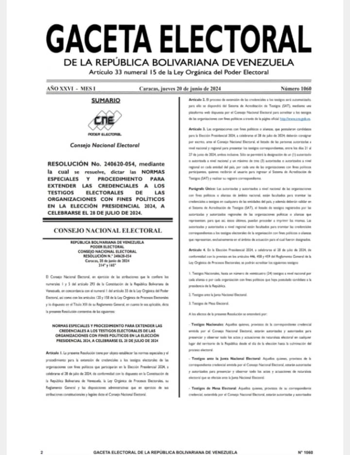 CNE modificó normativa sobre acreditación de testigos de mesas-Agencia Carabobeña de Noticias – ACN – Política