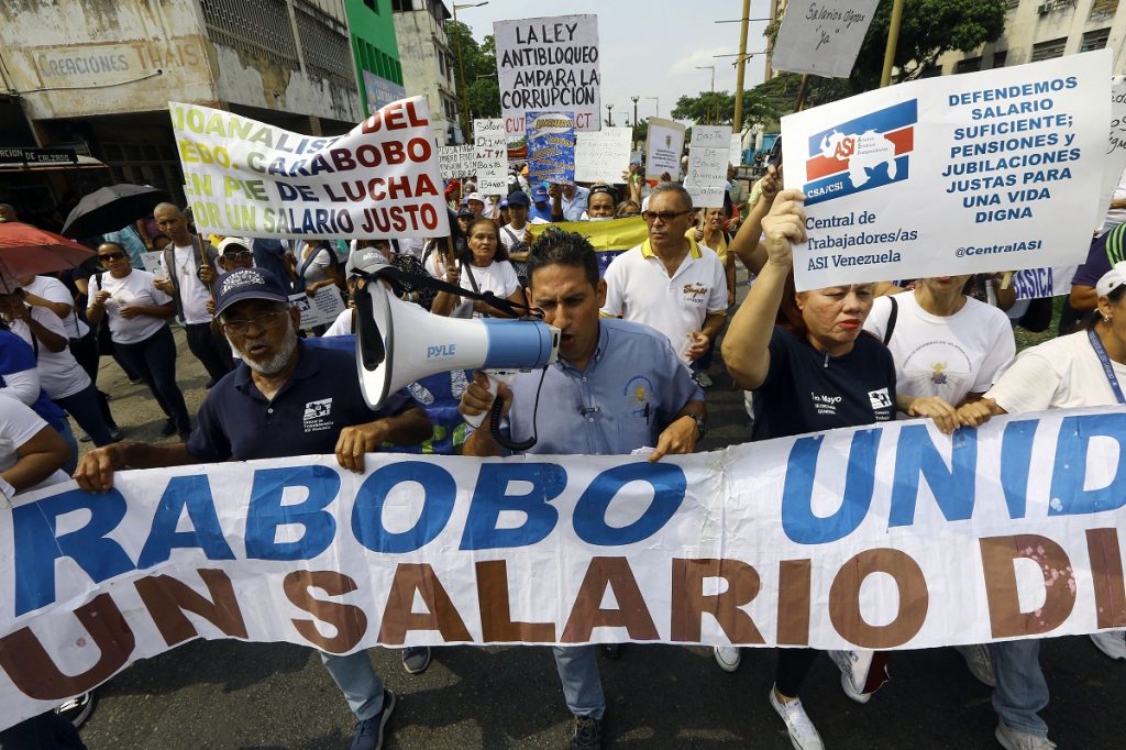 Trabajadores de Carabobo marcharon para exigir salario digno y respeto sindical -Agencia Carabobeña de Noticias – ACN – Carabobo