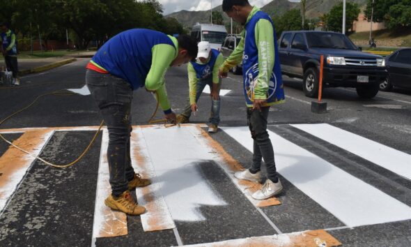 trabajos de demarcación vial - Agencia Carabobeña de Noticias