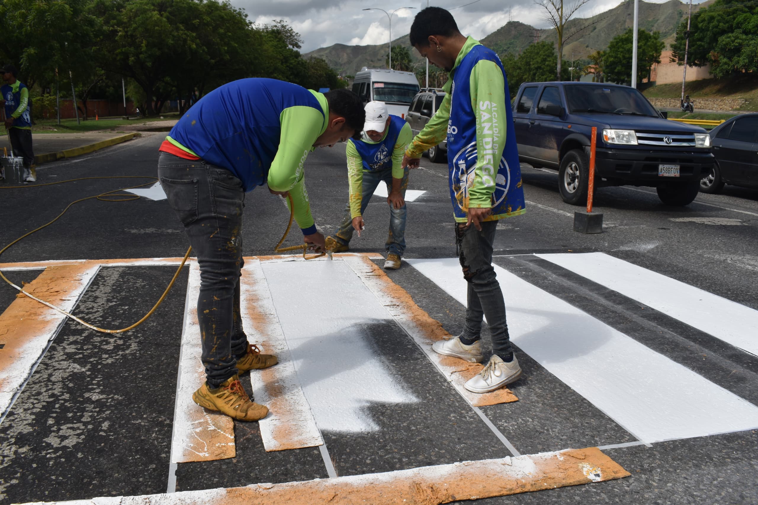 trabajos de demarcación vial - Agencia Carabobeña de Noticias