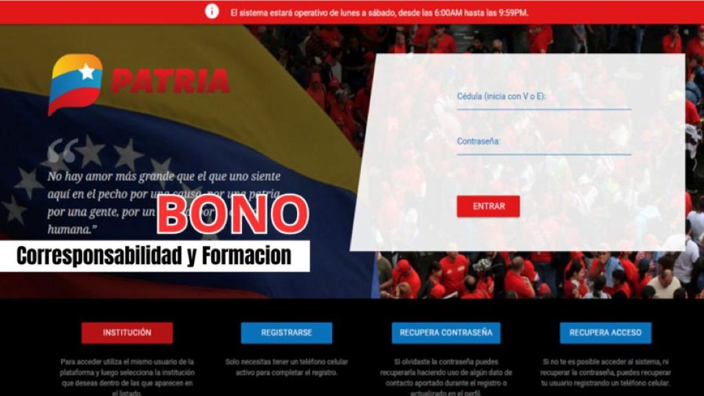 Bono de Corresponsabilidad y Formación - Agencia Carabobeña de Noticias