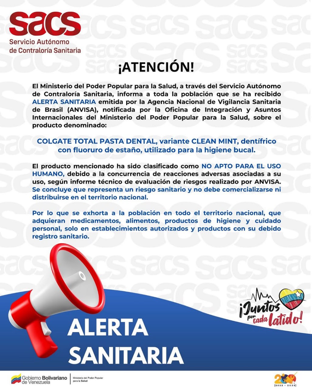 Alerta Sanitaria sobre Colgate - Agencia Carabobeña de Noticias - acn